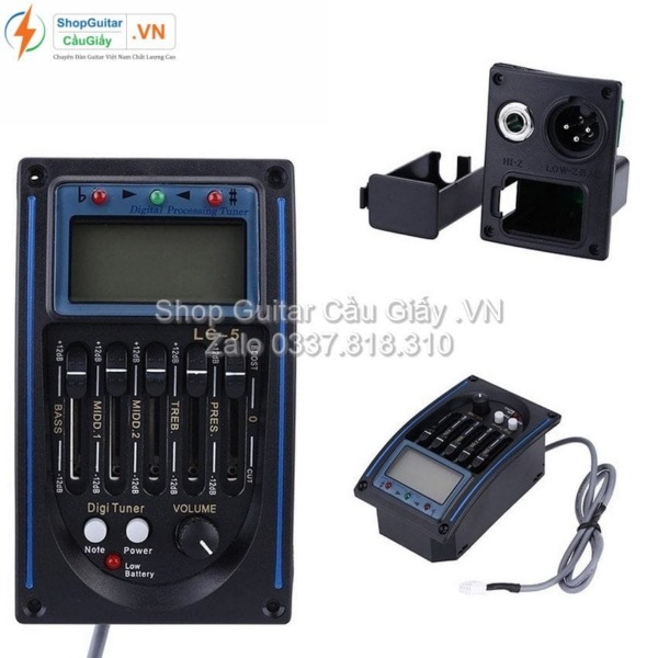 EQ Guitar LC-5 5-Band Equalizer Màn Hình LCD
