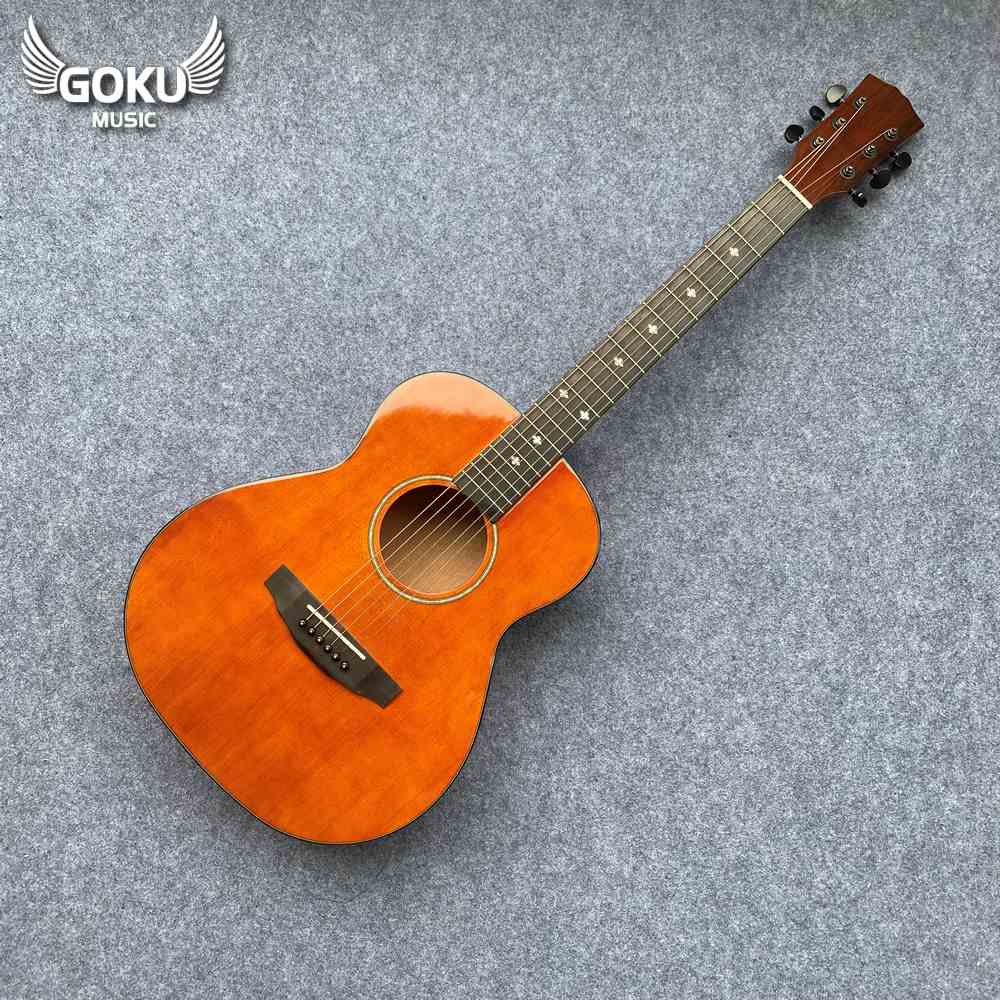 Đàn Guitar Acoustic Mini Odin F2MC size 3/4 màu nâu cafe 9 02 Dan Guitar Acoustic Mini Gomu F2MC size 3 4 mau cafe wm