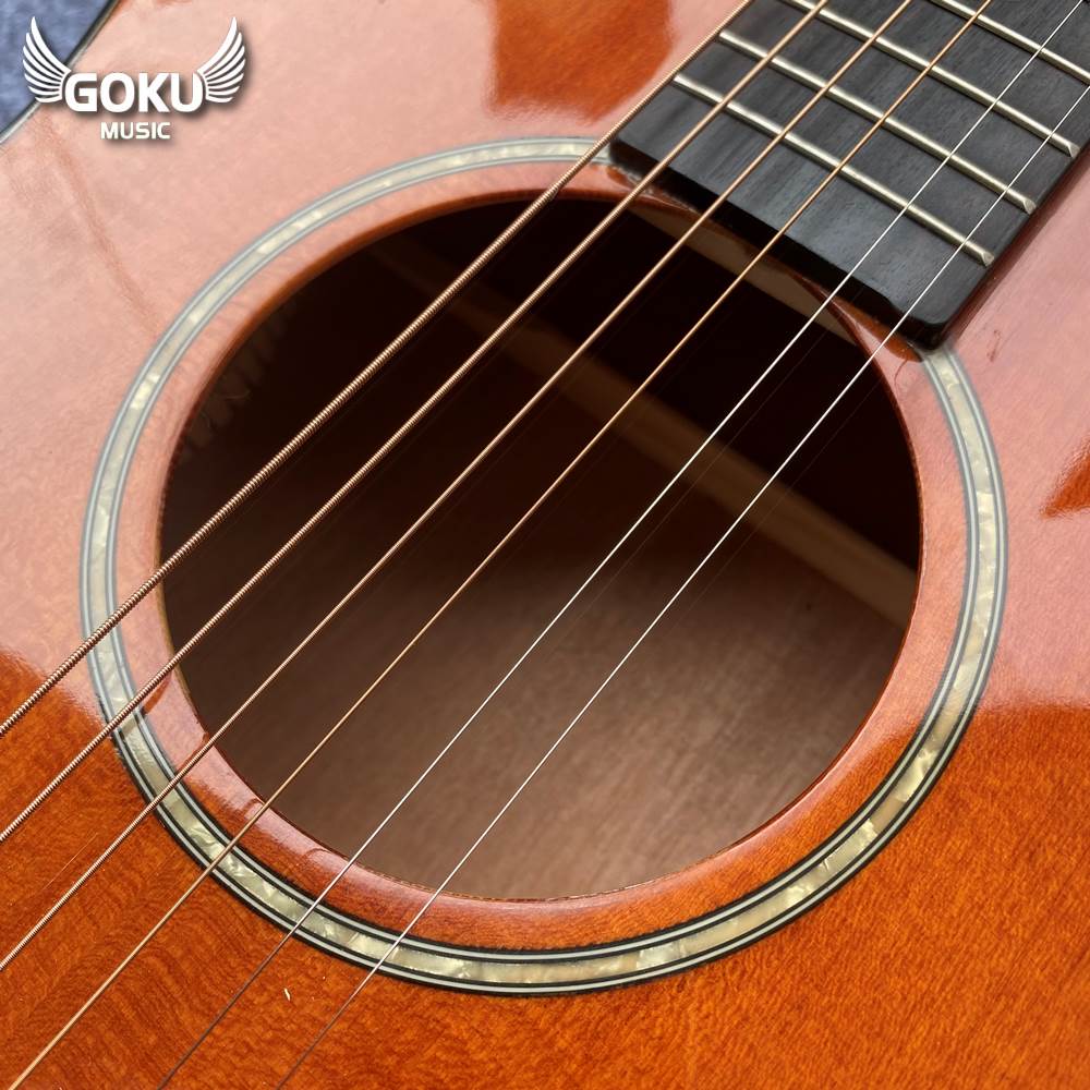 Đàn Guitar Acoustic Mini Odin F2MC size 3/4 màu nâu cafe 10 03 Dan Guitar Acoustic Mini Gomu F2MC size 3 4 mau cafe wm