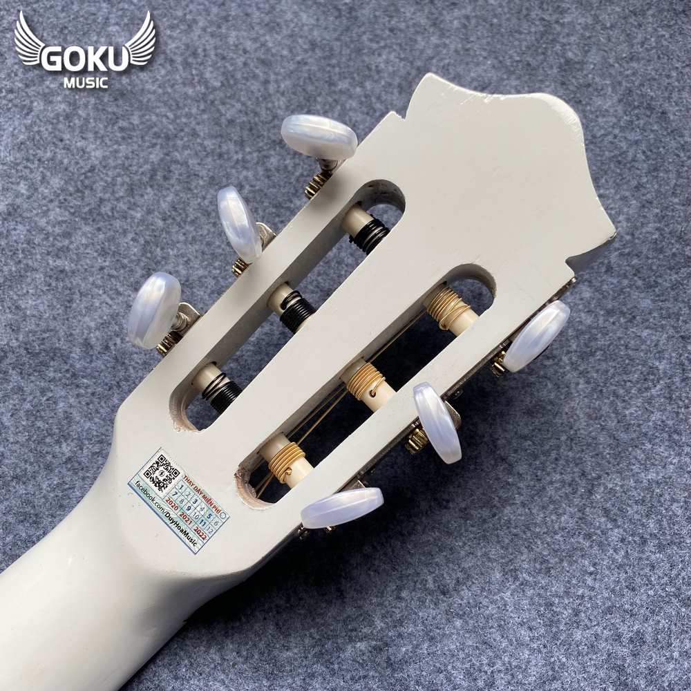 Đàn Guitar Classic Odin F0NW màu trắng 18 04 11 Dan Guitar Classic Goku F0NW mau trang Shop Dan Goku Music