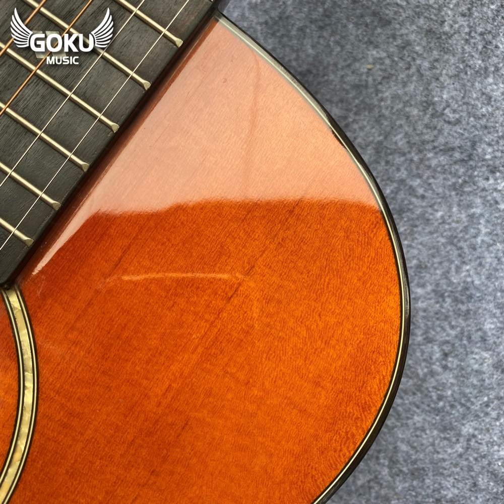 Đàn Guitar Acoustic Mini Odin F2MC size 3/4 màu nâu cafe 11 04 Dan Guitar Acoustic Mini Gomu F2MC size 3 4 mau cafe wm