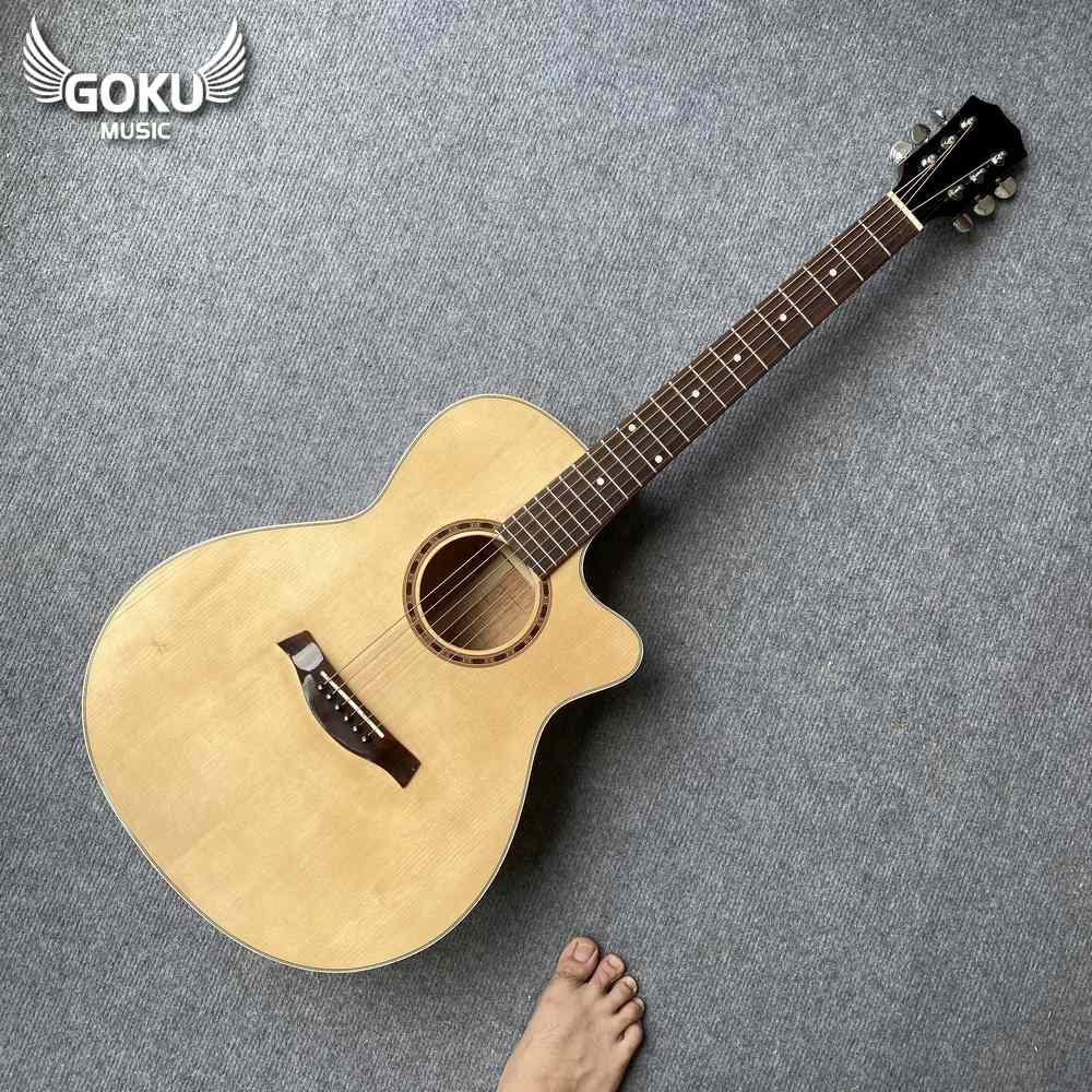 Đàn Guitar Acoustic Odin F1Ac Pro 8 06 01 Dan Guitar Acoustic Goku F1Ac mau go Shop Dan Goku Music