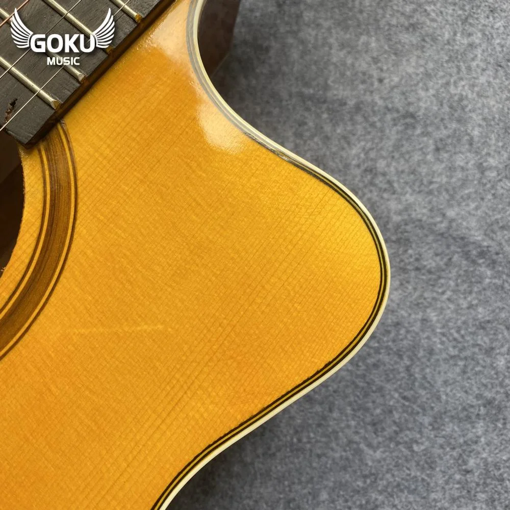 Đàn Guitar Acoustic Odin F13AcY màu vàng 11 09 04 Dan Guitar Acoustic Goku F13AcY mau vang Shop Dan Goku Music