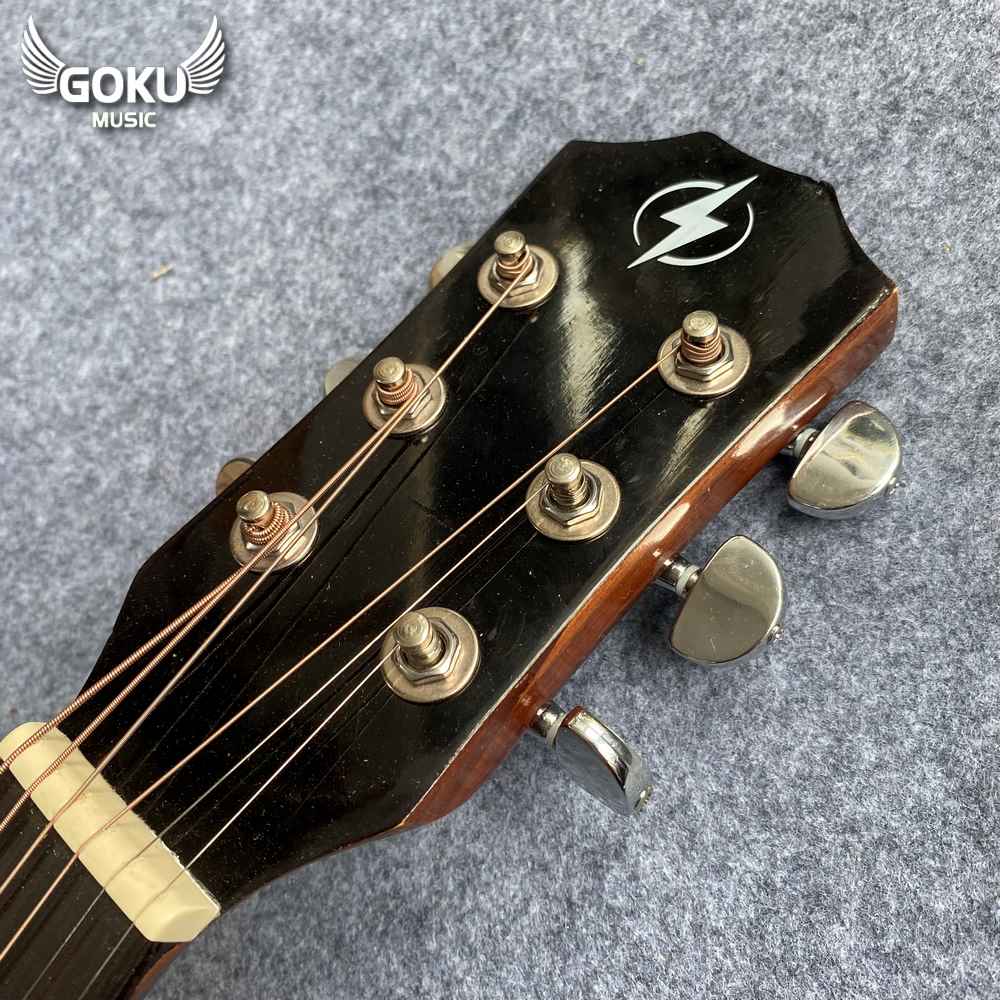 Đàn Guitar Acoustic Odin F13AcY màu vàng 12 09 06 Dan Guitar Acoustic Goku F13AcY mau vang Shop Dan Goku Music