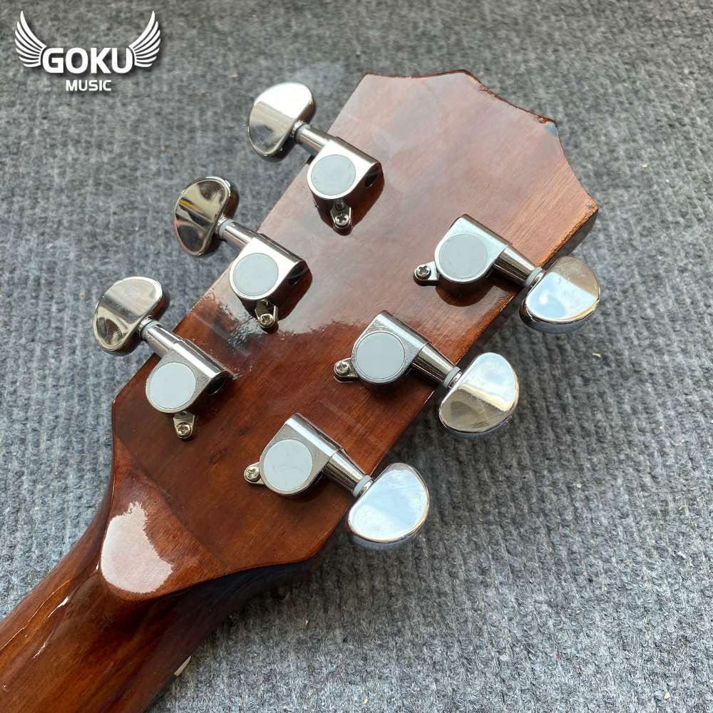 Đàn Guitar Acoustic Odin F13AcC màu nâu cafe 18 10 11 Dan Guitar Acoustic Goku F11Ac mau cafe Shop Dan Goku Music