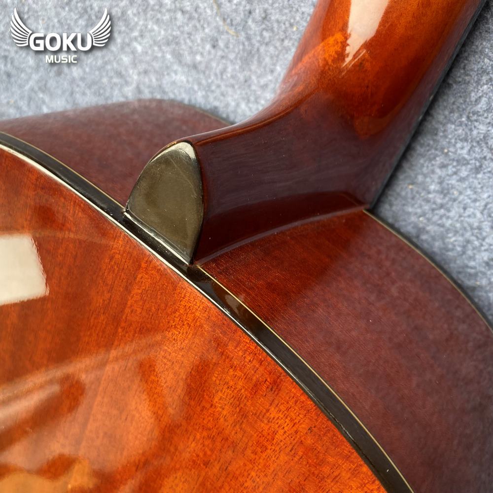 Đàn Guitar Acoustic Mini Odin F2MC size 3/4 màu nâu cafe 17 10 Dan Guitar Acoustic Mini Gomu F2MC size 3 4 mau cafe wm