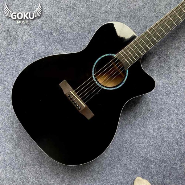 Đàn Guitar Acoustic Odin F2AcB đen bóng