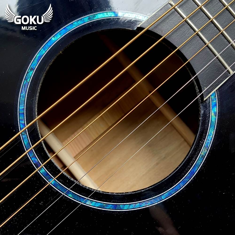 Đàn Guitar Acoustic Odin F2AcB đen bóng 13 12 03 Dan Guitar Acoustic Goku F2AcB mau den bong Shop Dan Goku Music