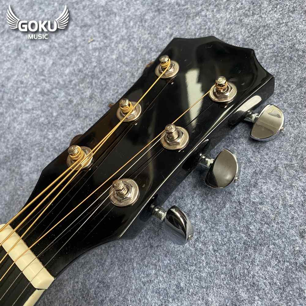 Đàn Guitar Acoustic Odin F2AcB đen bóng 15 12 06 Dan Guitar Acoustic Goku F2AcB mau den bong Shop Dan Goku Music