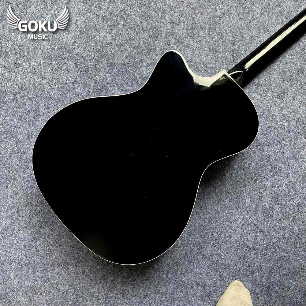 Đàn Guitar Acoustic Odin F2AcB đen bóng 17 12 08 Dan Guitar Acoustic Goku F2AcB mau den bong Shop Dan Goku Music