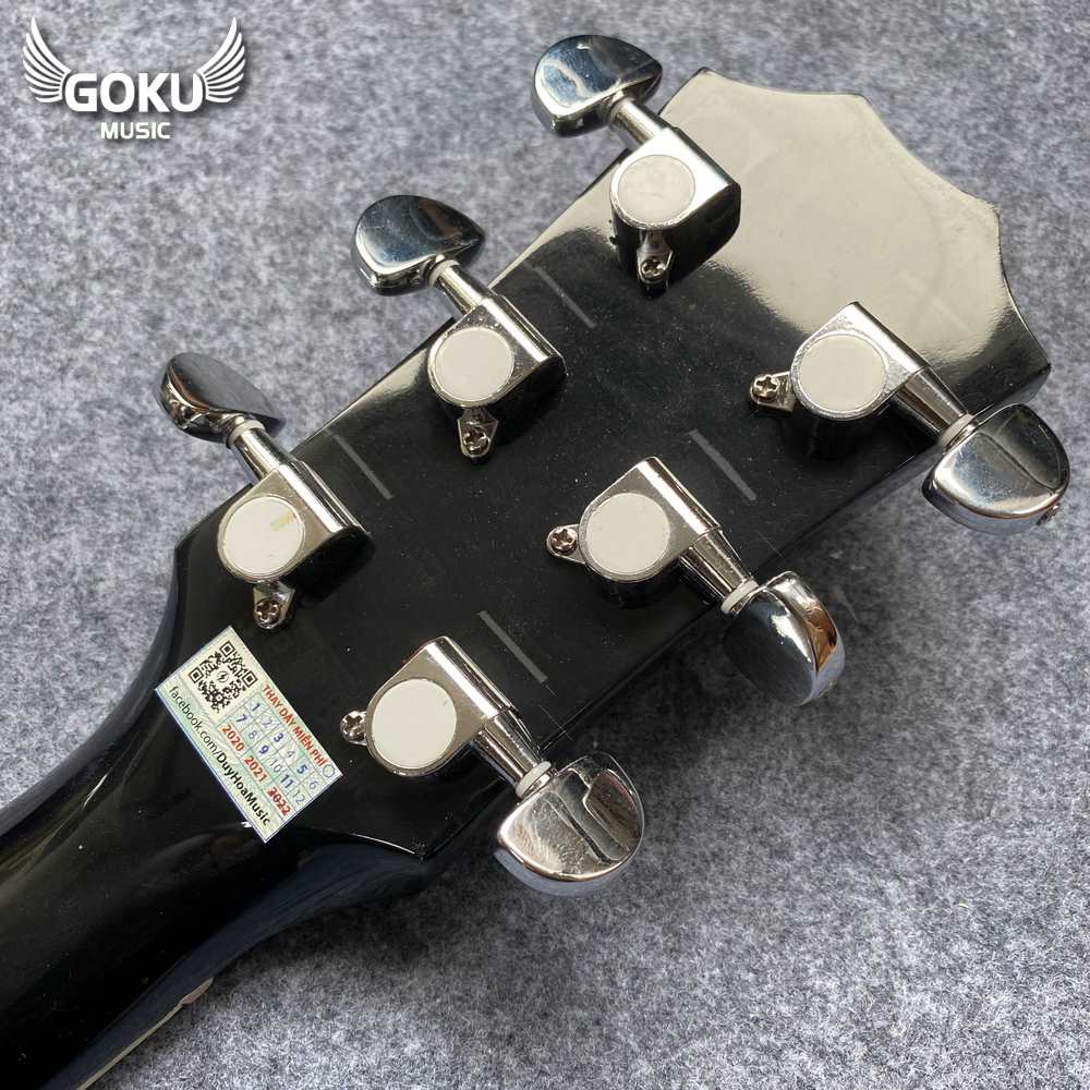 Đàn Guitar Acoustic Odin F2AcB đen bóng 20 12 11 Dan Guitar Acoustic Goku F2AcB mau den bong Shop Dan Goku Music