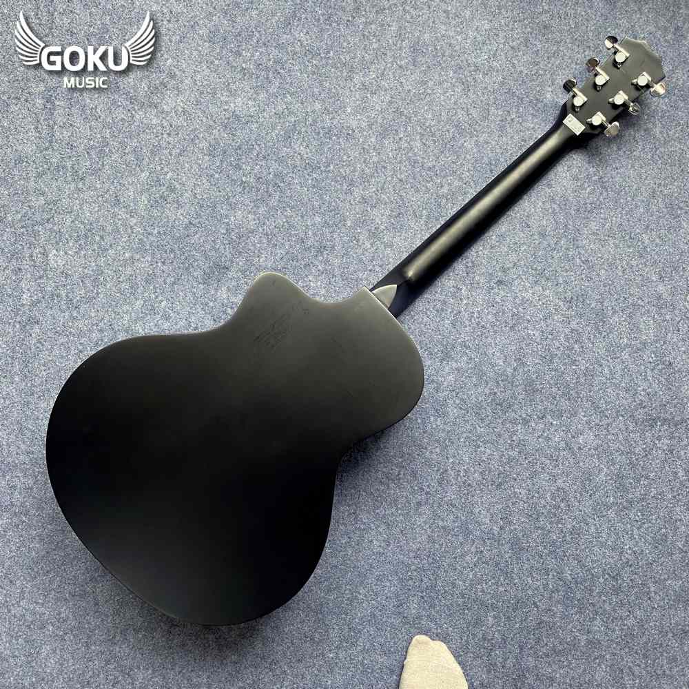 Đàn Guitar Acoustic Odin F2AcBm đen mờ 12 13 07 Dan Guitar Acoustic Goku F2AcBm mau den mo Shop Dan Goku Music
