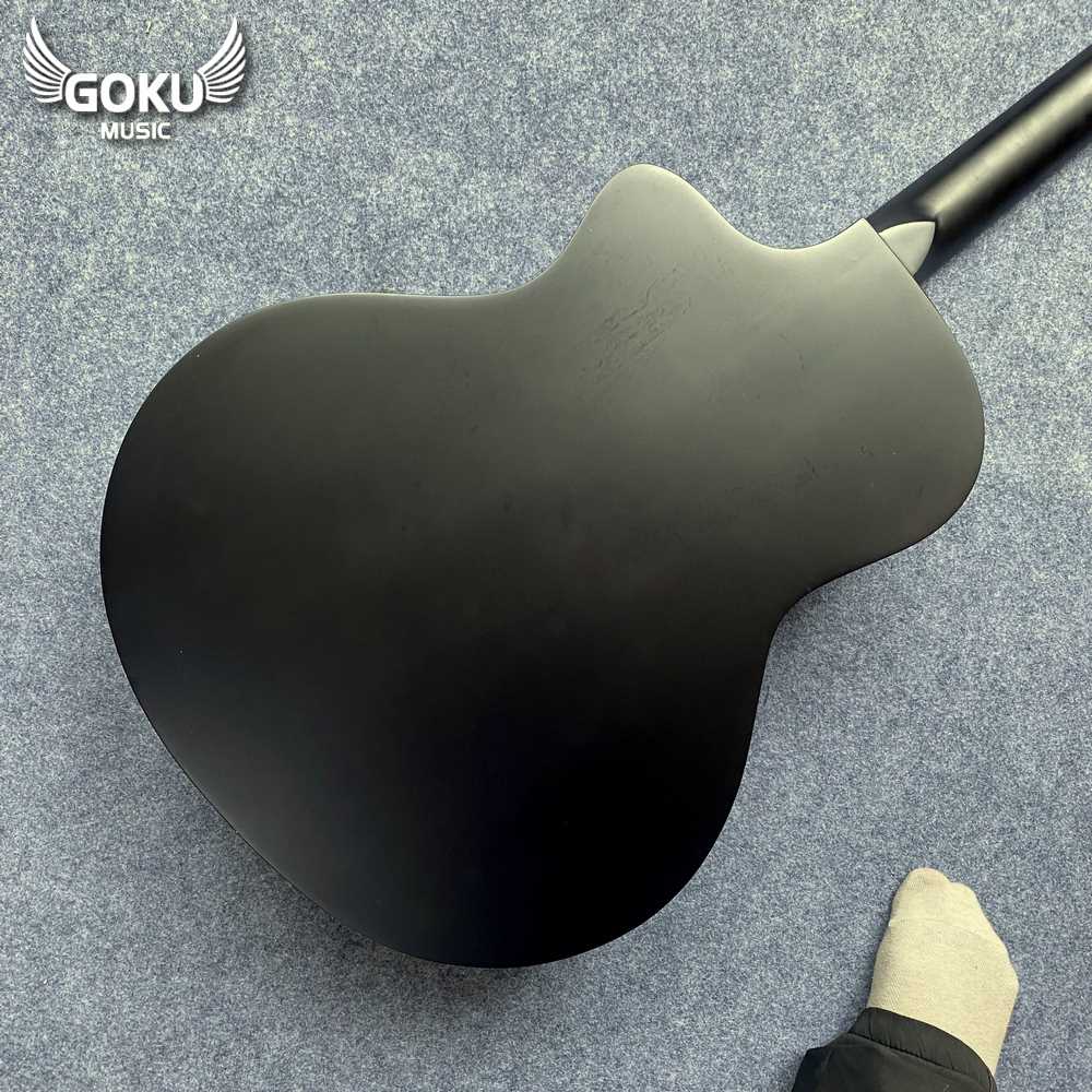 Đàn Guitar Acoustic Odin F2AcBm đen mờ 13 13 08 Dan Guitar Acoustic Goku F2AcBm mau den mo Shop Dan Goku Music