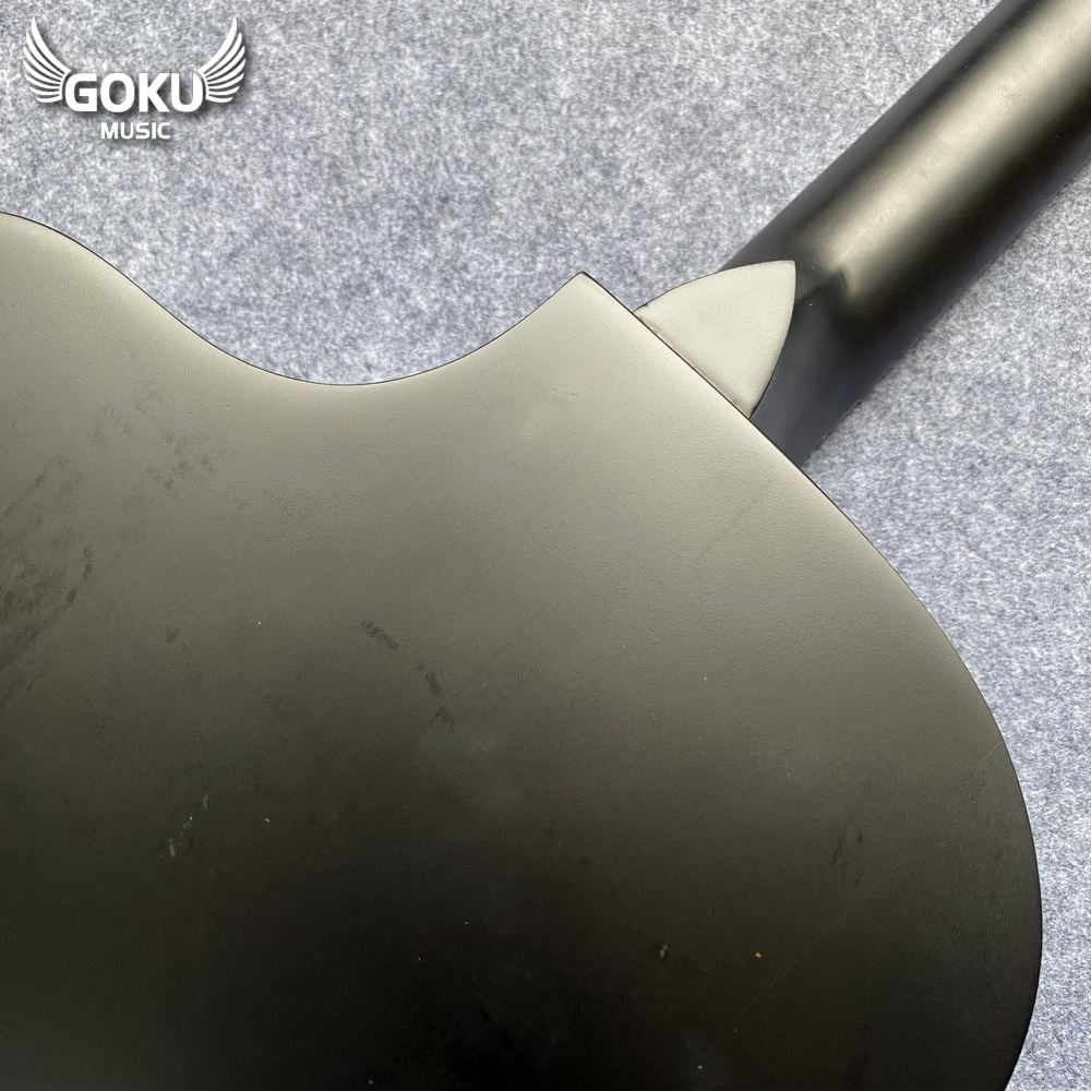 Đàn Guitar Acoustic Odin F2AcBm đen mờ 14 13 09 Dan Guitar Acoustic Goku F2AcBm mau den mo Shop Dan Goku Music