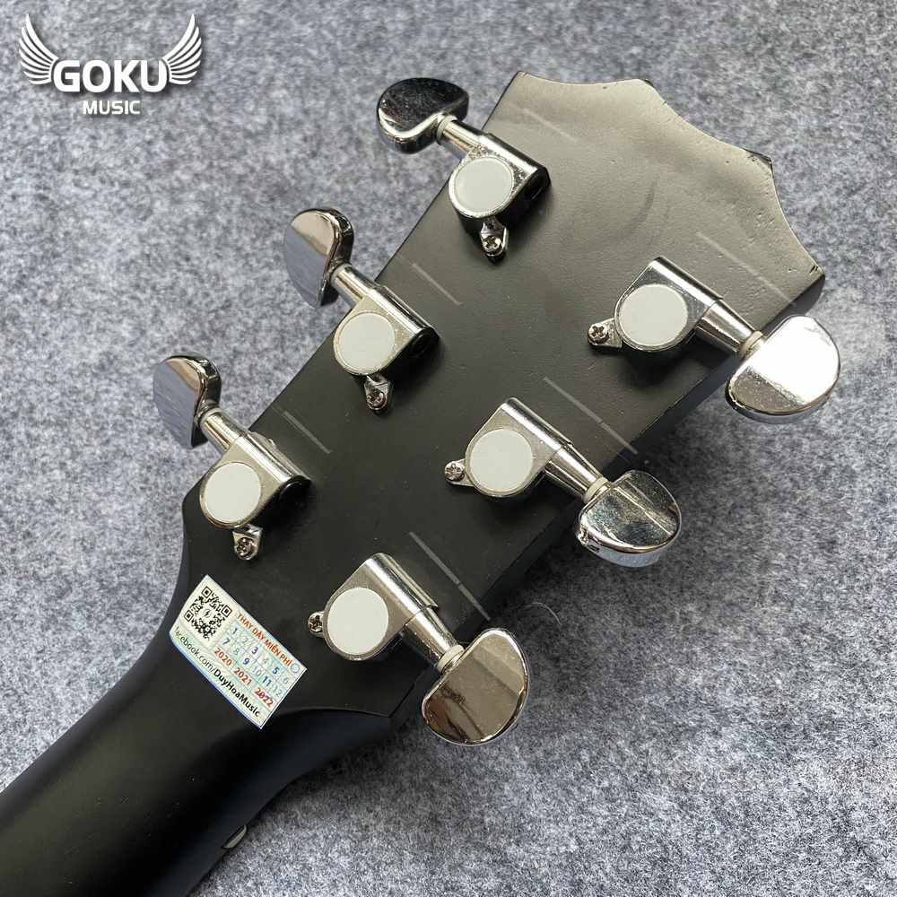Đàn Guitar Acoustic Odin F2AcBm đen mờ 16 13 11 Dan Guitar Acoustic Goku F2AcBm mau den mo Shop Dan Goku Music