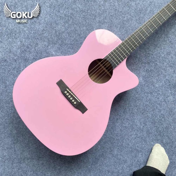 Đàn Guitar Acoustic Odin F2AcP màu hồng