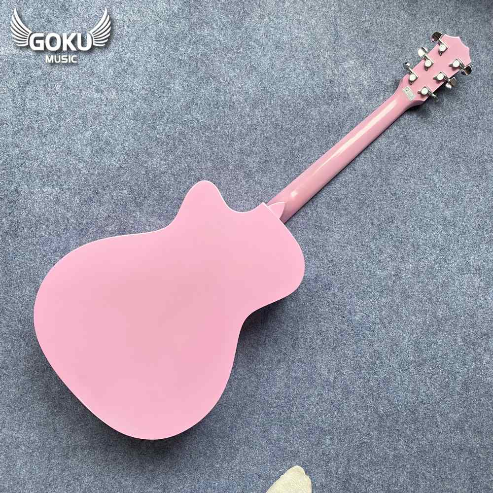 Đàn Guitar Acoustic Odin F2AcP màu hồng 17 14 07 Dan Guitar Acoustic Goku F2AcP mau hong Shop Dan Goku Music