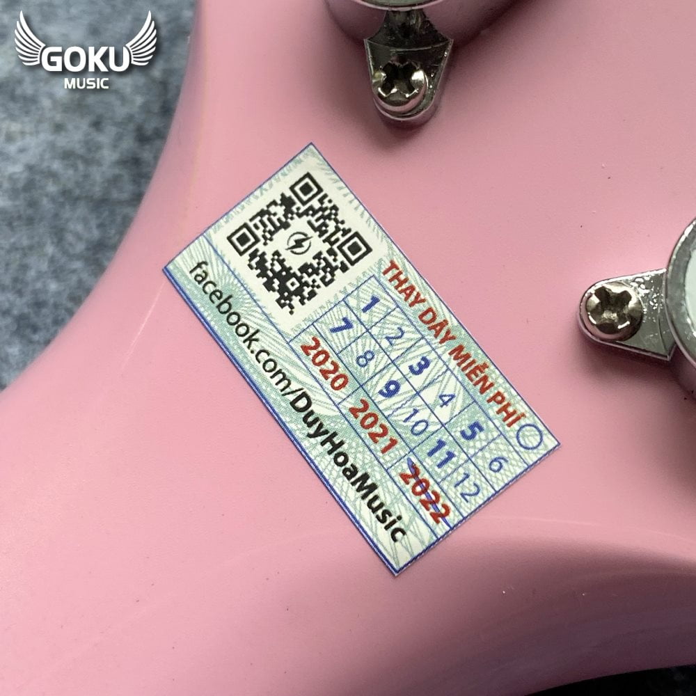 Đàn Guitar Acoustic Odin F2AcP màu hồng 22 14 12 Dan Guitar Acoustic Goku F2AcP mau hong Shop Dan Goku Music