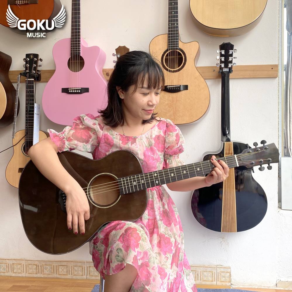 Đàn Guitar Acoustic Mini Odin F2MV size 3/4 màu vintage 7 model 02 Dan Guitar Acoustic Mini Gomu F2MV size 3 4 mau vintage wm