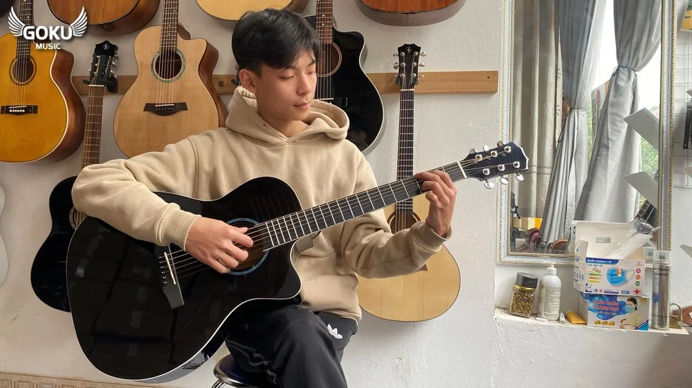model 12 01 Dan Guitar Acoustic Goku F2AcB mau den bong Shop Dan Goku Music