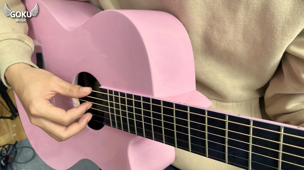 model 14 03 Dan Guitar Acoustic Goku F2AcP mau hong Shop Dan Goku Music