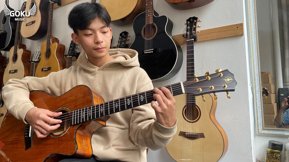 Đàn Guitar Acoustic Odin F6868 màu Hoàng Kim Lộc phát 9 model 22 04 Dan Guitar Acoustic Goku F6868 mau Hoang Kim Loc phat Shop Dan Goku Music