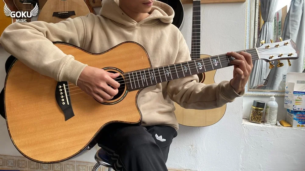 model 23 02 Dan Guitar Acoustic Goku F6cx go Cam An 3A nhap khau Shop Dan Goku Music