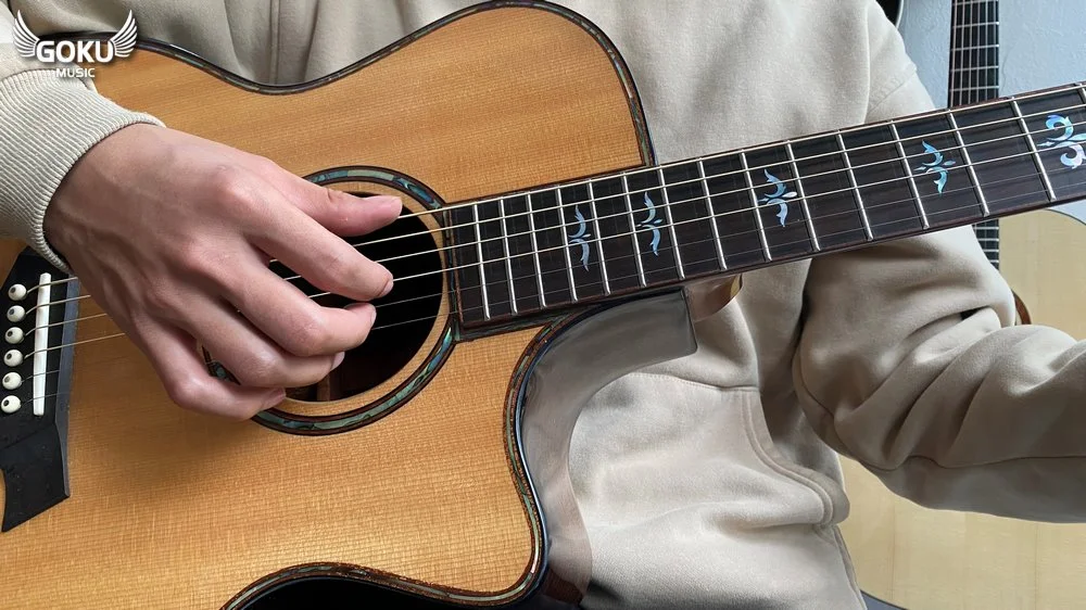 model 23 04 Dan Guitar Acoustic Goku F6cx go Cam An 3A nhap khau Shop Dan Goku Music