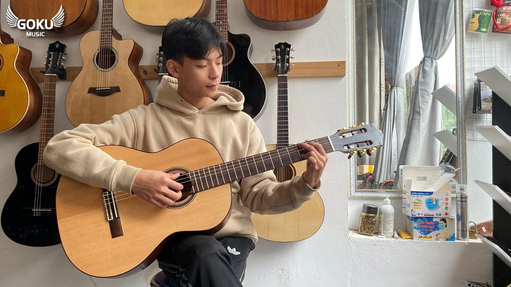 model 27 01 Dan Guitar Classic Goku F4Nm thich hop choi lau dai Shop Dan Goku Music