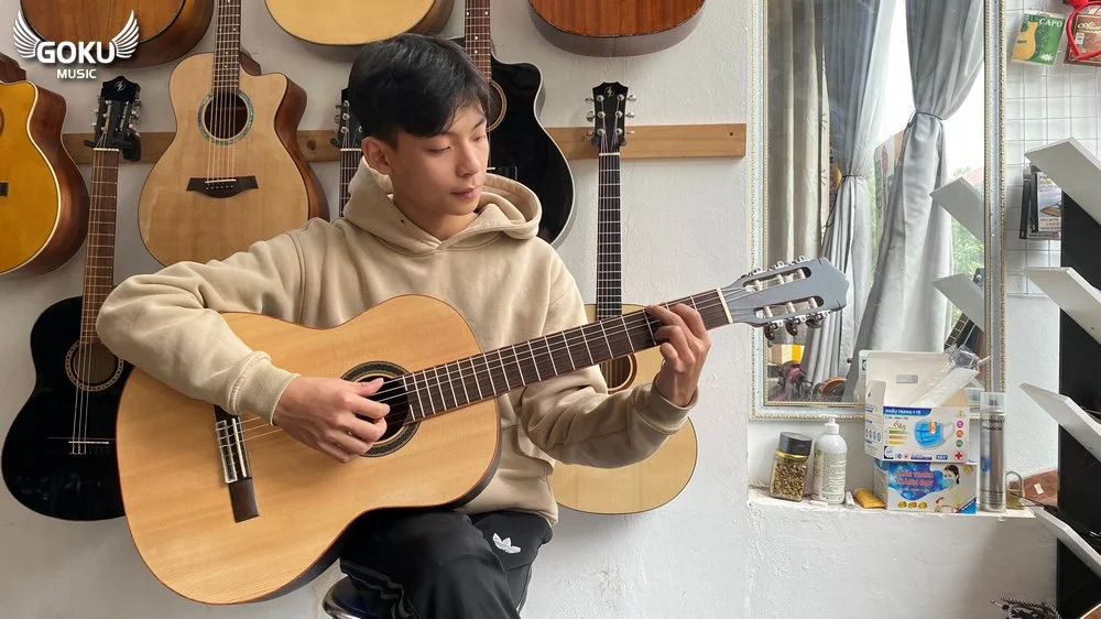 model 28 01 Dan Guitar Classic Goku F6Nm Go 3A thich hop choi lau dai Shop Dan Goku Music