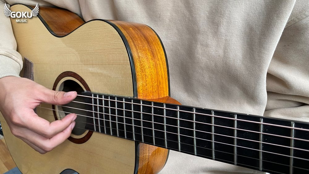 Đàn Guitar Acoustic Mini Odin F2M size 3/4 gỗ thịt 2B 11 model 30 06 Dan Guitar Acoustic Mini Goku F2M size 3 4 full go thit 1B Shop Dan Goku Music