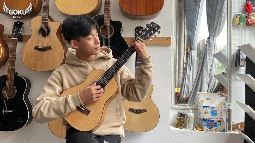 model 32 01 Dan Guitar Acoustic Mini Goku F2Se size 1 2 nho gon tich hop eq Shop Dan Goku Music